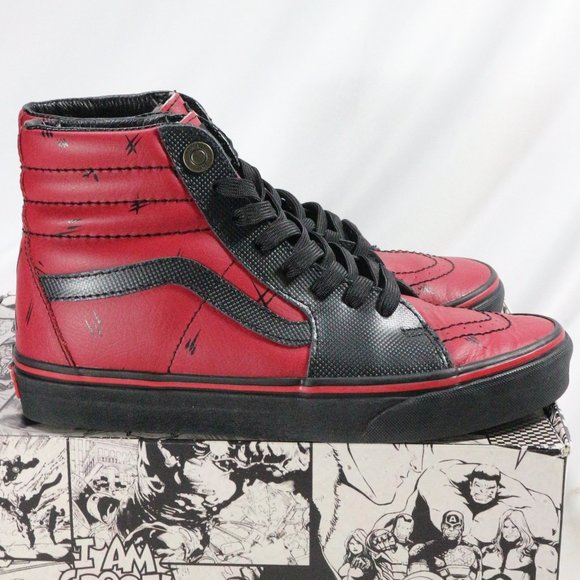 VANS Marvel x SK8-Hi 'Deadpool' Sneakers NIB - Picture 6 of 15